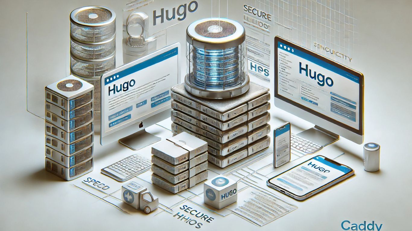 A streamlined setup showcasing Hugo being hosted with Caddy, featuring fast and secure web performance.